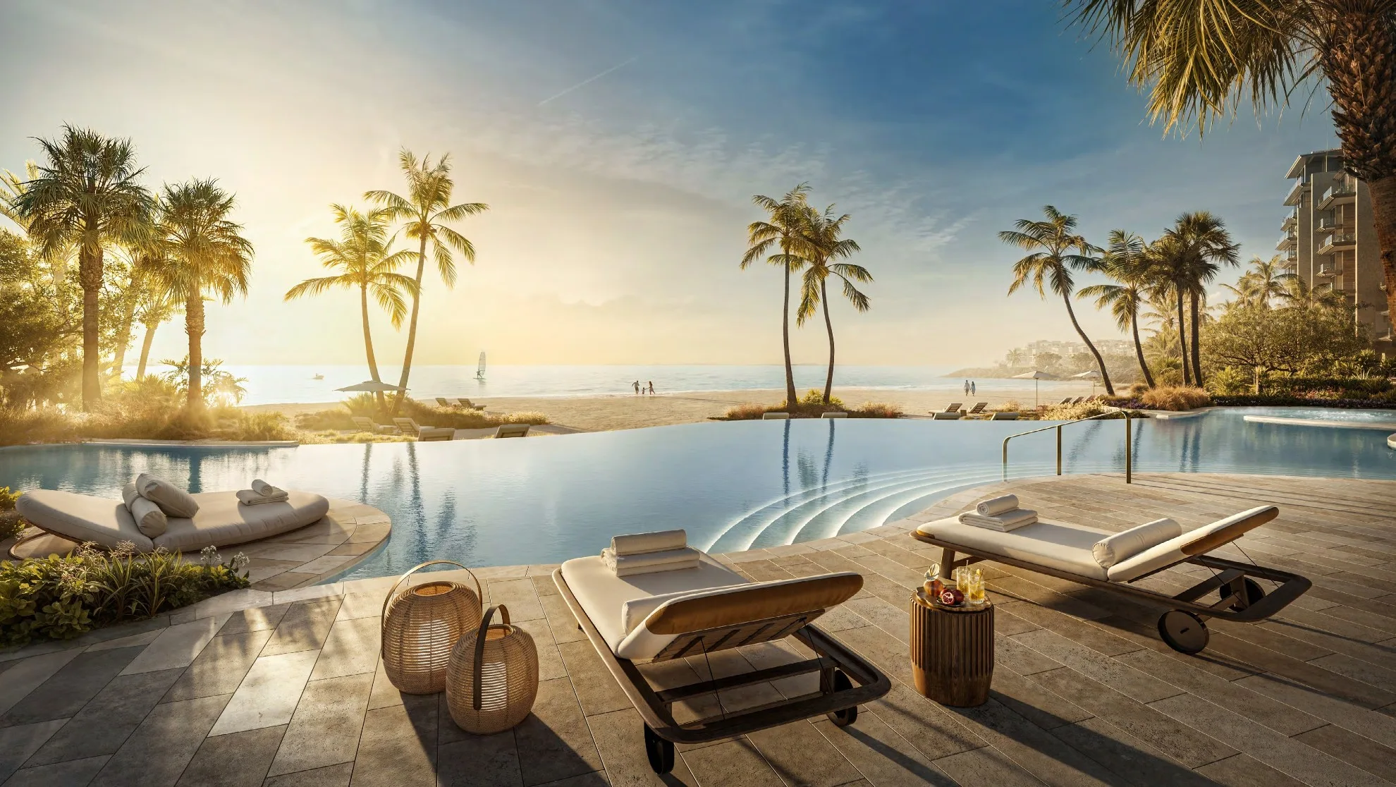 Lunaya lagoon landscape and residences